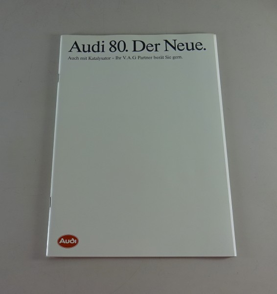 Prospekt / Broschüre Audi 80 B3 + Technische Daten Stand 10/1986