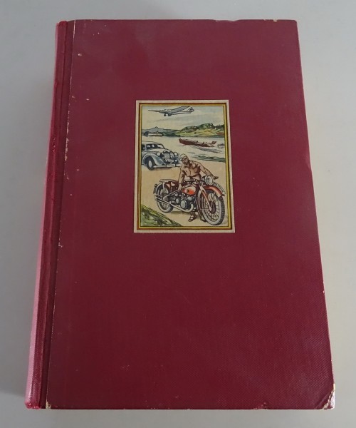 Sachbuch „Du und der Motor“ von 1939 mit Zeichnungen und Tafeln