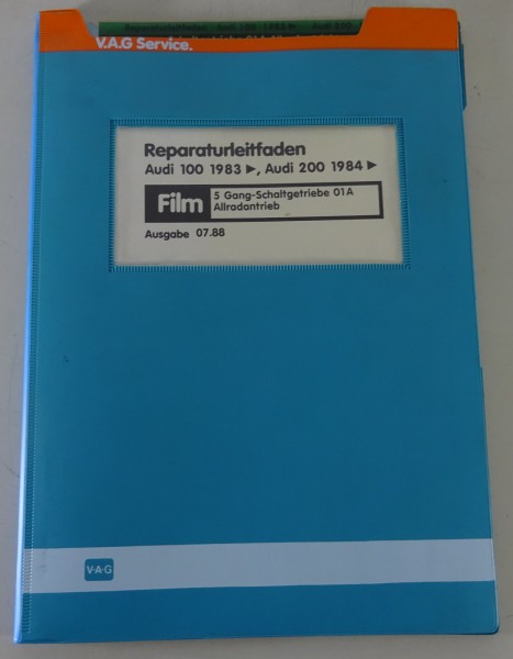 Werkstatthandbuch / Microfich Audi 100 / 200 5 Gang Schaltgetriebe 01A Allrad