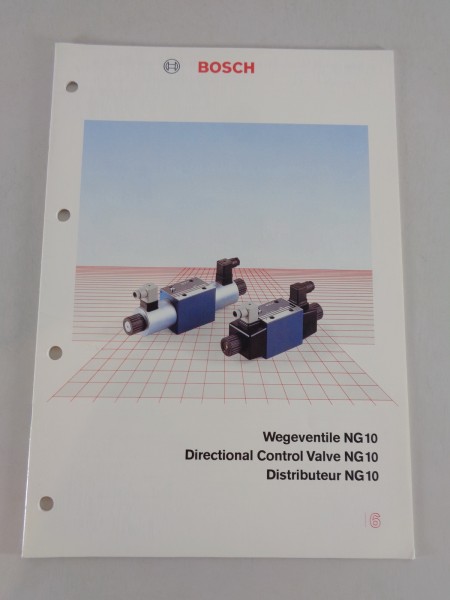 Prospekt / Technische Info Bosch Wegeventile NG 10 von 01/1987