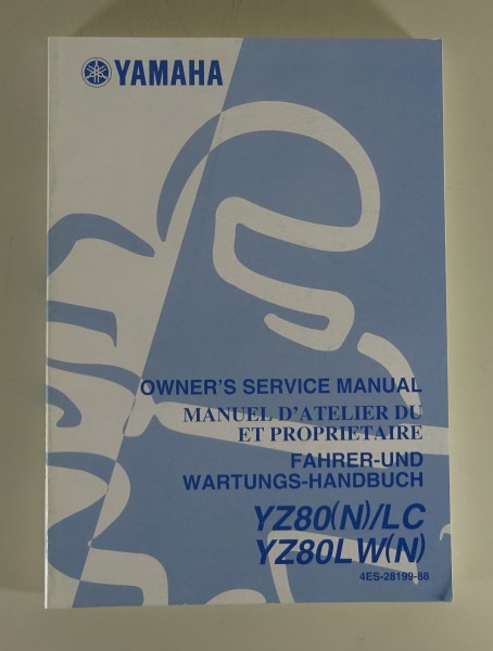 Betriebsanleitung und Wartungshandbuch Yamaha YZ80 (N) LC/YZ80L W (N) von 5/2000