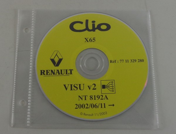 Schaltpläne auf CD Renault Clio Typ X 65 - Modelljahr ab 06/2002