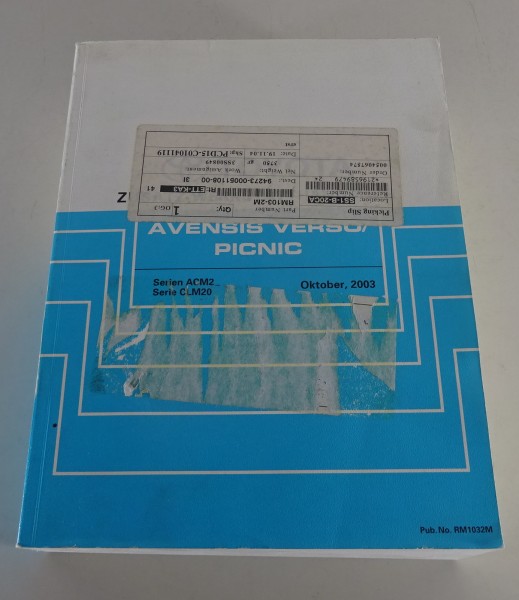 Werkstatthandbuch Toyota Avensis Verso / Picnic Nachtrag Stand 10/2003