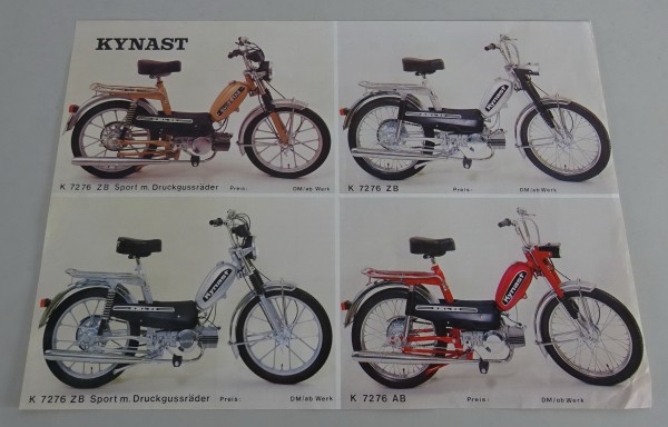 Prospektblatt Kynast Mofas K 7276 ZB Sport mit Druckgussrädern / K 7276 AB