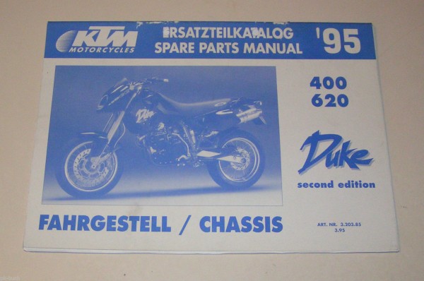 Teilekatalog Fahrgestell KTM Duke 400 / 620 - Modelljahr 1995