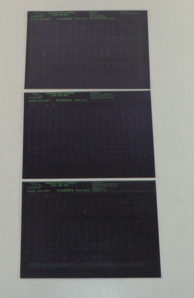 Microfich Teilekatalog / Spare Parts list Jaguar XJS 3.6 Stand 06/1987