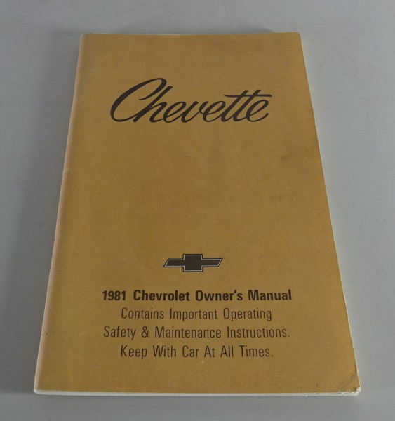 Owner´s Manual / Handbook Chevrolet Chevette Stand 1981
