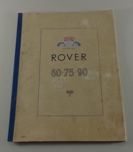 Owner's Instruction Manual Rover 60 / 75 / 90 von 08/1955