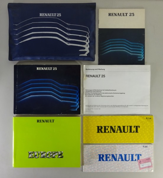 Bordmappe + Betriebsanleitung / Handbuch Renault R25 Stand 1983