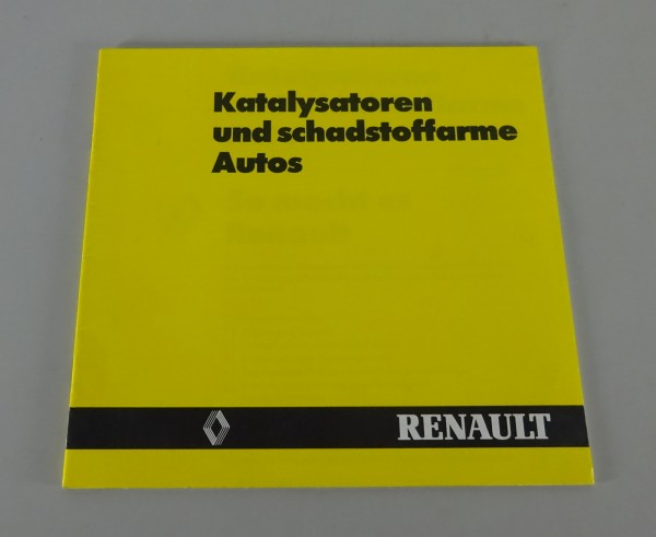 Prospekt / Broschüre Renault Katalysatoren Stand 12/1984