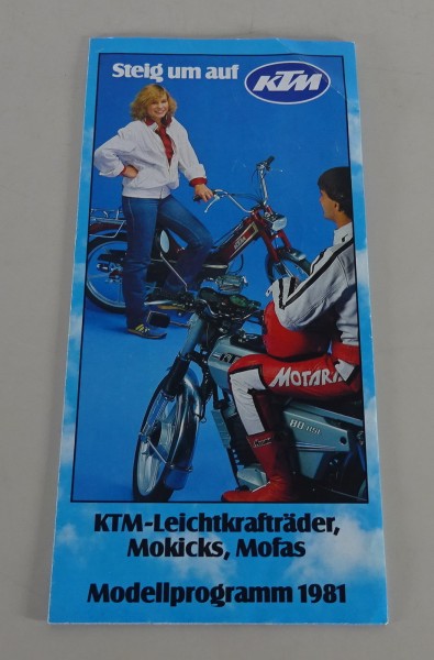 Prospekt / Broschüre KTM Mofa / Mokick / Klein- & Leichtkraftrad Stand 1981