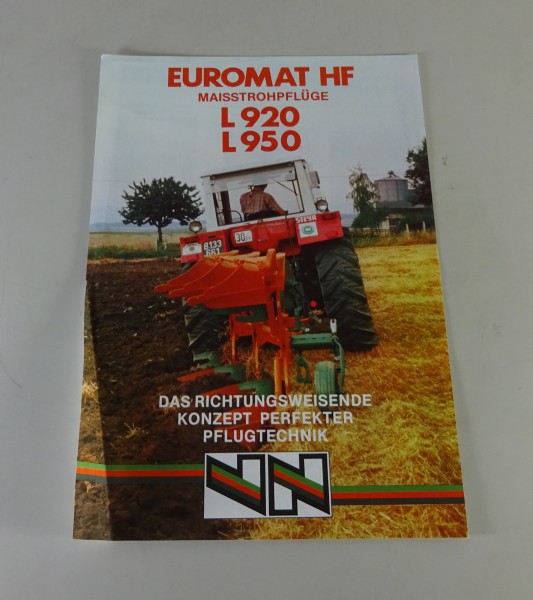 Prospektblatt / Broschüre Vogel & Noot Euromat HF Maisstrohpflüge L 920 / 950
