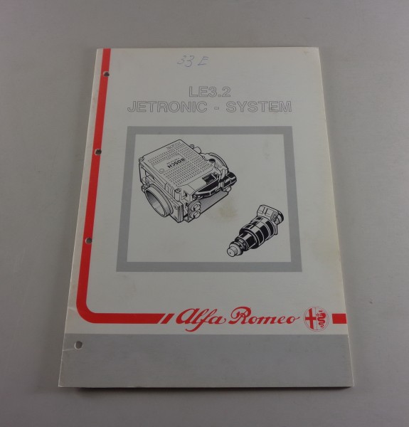 Handbuch Alfa Romeo Einspritzanlage LE3.2 Jetronic - System Stand 09/1987