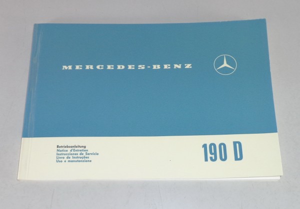 Betriebsanleitung / Owner's Manual Mercedes W110 190 D / 190 Dc Stand 1964