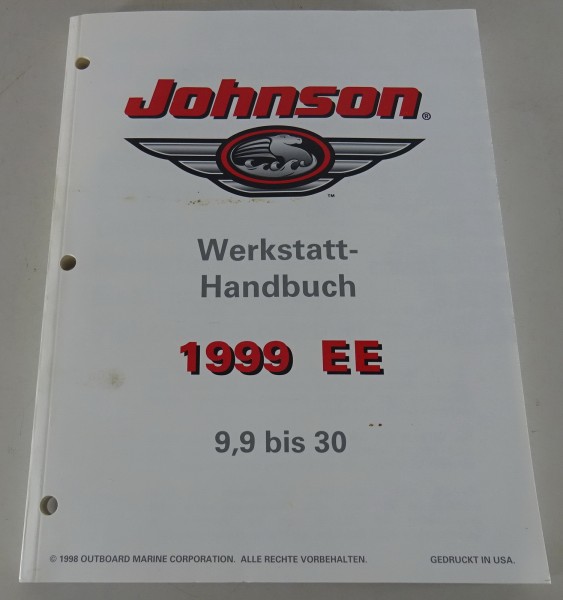 Werkstatthandbuch Johnson / Evinrude Bootsmotoren Modelle 9,9 bis 30 Stand 1998