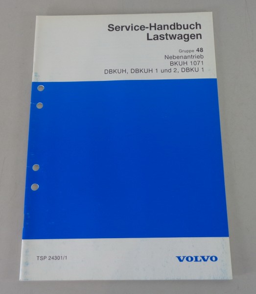 Werkstatthandbuch Volvo LKW Nebenantrieb DBKUH + 1 + 2 / DBKU 1 von 1988