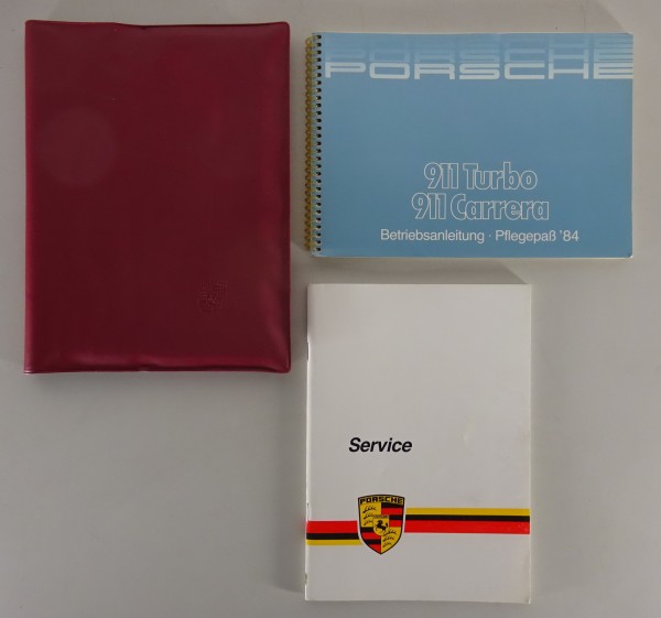 Bordmappe + Betriebsanleitung + Serviceheft Porsche 911 Carrera 3,2 / Turbo 1984