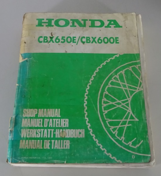 Werkstatthandbuch / Workshop Manual Honda CBX 650E / CDX 600 E Stand 1983