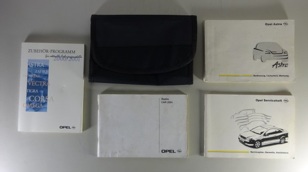Bordmappe + Betriebsanleitung Opel Astra G Stand 10/2000