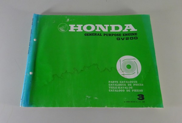 Teilekatalog / Parts Catalog Honda Allzweckmotor GV 200 Stand 1985