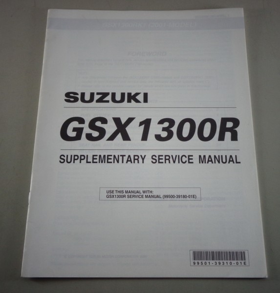 Workshop Manual Supplement / Nachtrag Suzuki GSX 1300 R from 2000