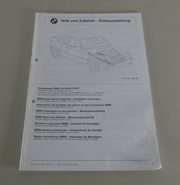 Einbauanleitung BMW Klimaanlage für E36 Compact Stand 04/1997