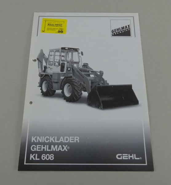 Prospektblatt / Broschüre GEHLMAX Knicklader KL 608