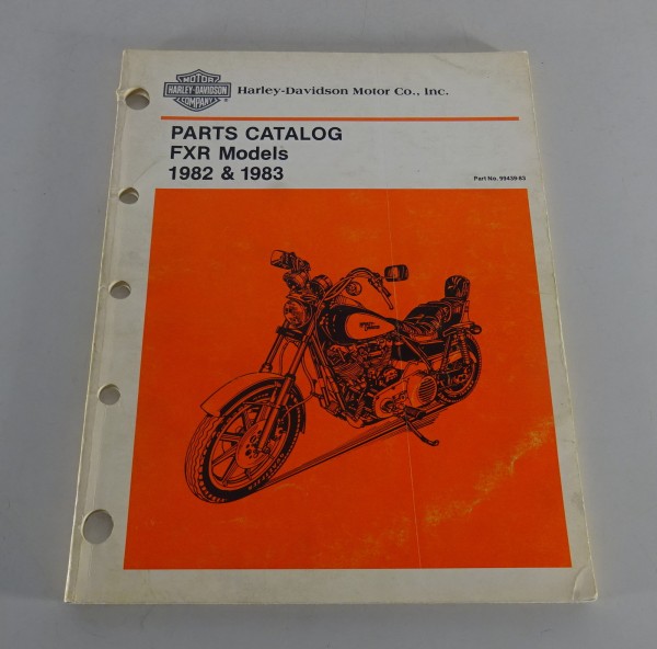 Parts catalog Harley Davidson FXR Models 1982 & 1983 from 08/1982