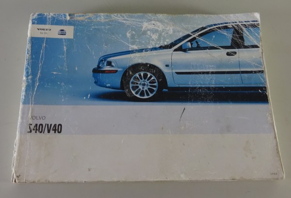 Betriebsanleitung / Handbuch Volvo S40 / V40 Stand 04/2002