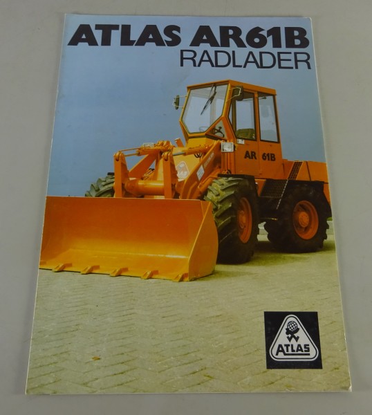 Prospekt / Broschüre Atlas Radlader AR 61B Stand 10/1980