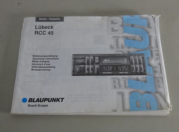 Betriebsanleitung Blaupunkt Autoradio Lübeck Rcc 45 Stand 06/1995