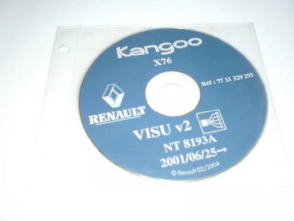 Schaltpläne auf CD Renault Kangoo -X76 ab Modelljahr 2001