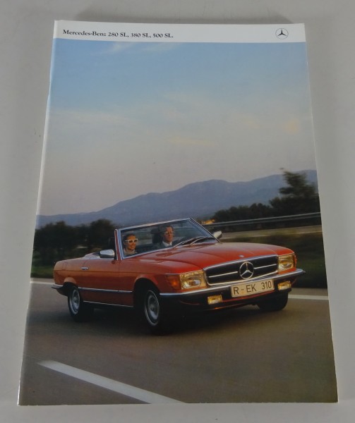 Prospekt / Broschüre Mercedes Benz R107 280 SL / 380 SL / 500 SL Stand 02/1980