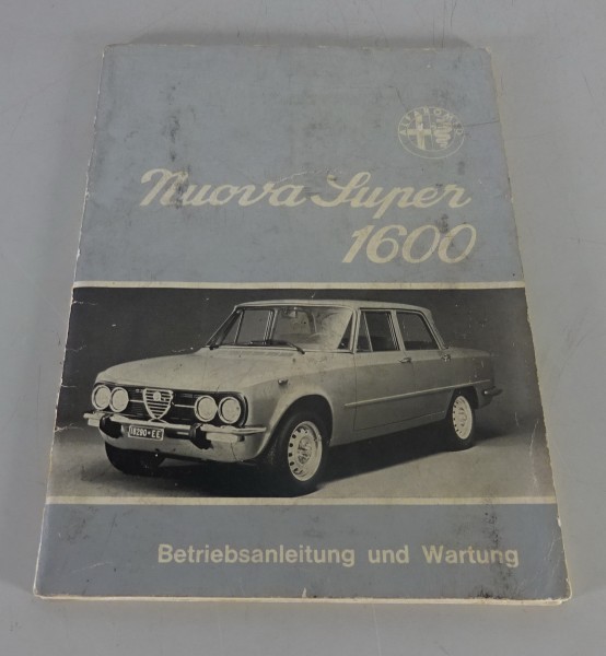 Betriebsanleitung Handbuch Alfa Romeo Giulia Nuova Super 1600 (105) von 10/1975