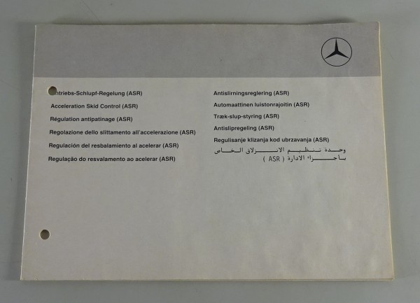 Betriebsanleitung Ergänzung Mercedes-Benz ASR im W126 von 1986