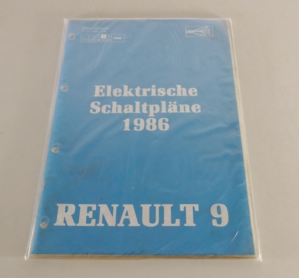 Werkstatthandbuch Elektrische Schaltpläne Renault 9 / R9 Ausgabe 5/1986