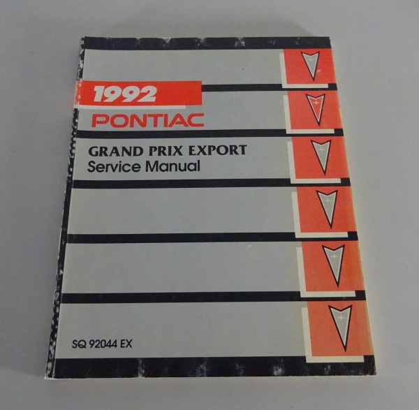 Supplement Service Manual Pontiac Grand Prix Export from 1992