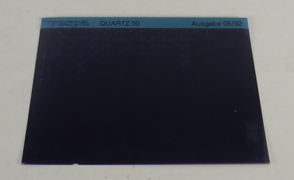 Microfich Ersatzteilkatalog Vespa Quartz 50 Stand 05/1992