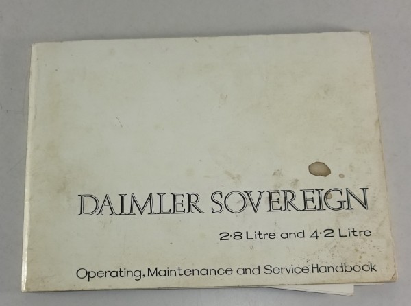 Betriebsanleitung Daimler Sovereign 2.8 / 4.2 litre Serie I