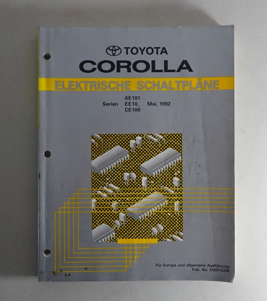 Manual Electrical Wiring Diagram / Werkstatthandbuch Toyota Corolla, Stand Mai 1992