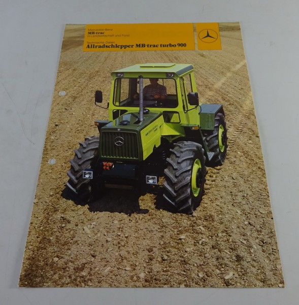 Prospekt / Broschüre Mercedes-Benz Allradschlepper MB-trac turbo 900 von 08/1982