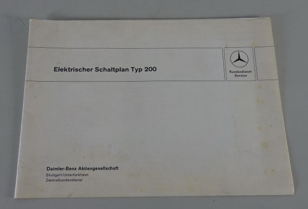 Elektrischer Schaltplan Mercedes-Benz 200 kleine Heckflosse W110 Stand 05/1966