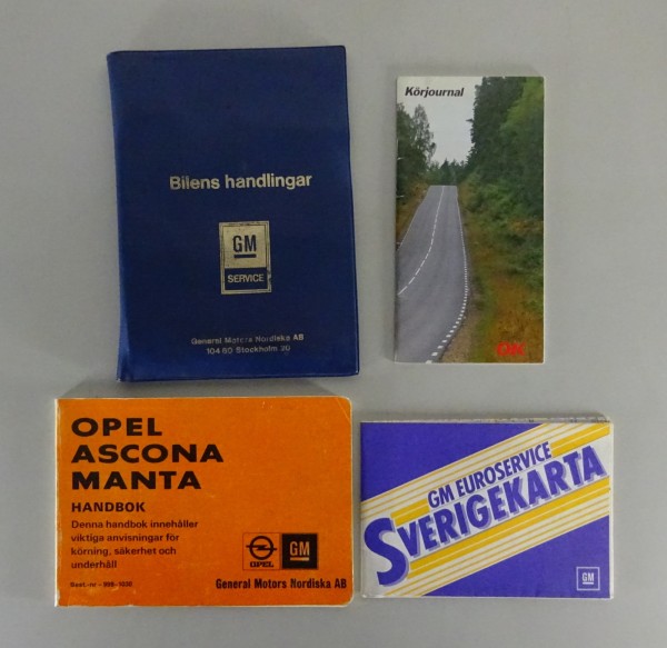 Inbyggd mapp + bruksanvisning Opel Manta B incl. GT/E + Ascona B Utgåva 1979/80