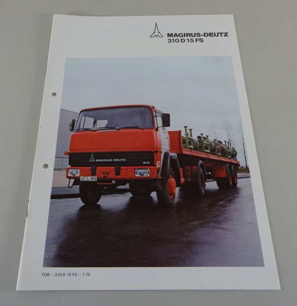 Prospekt Magirus-Deutz LKW 310 D 15 FS Frontlenker-Zugmaschine Stand 01/1975