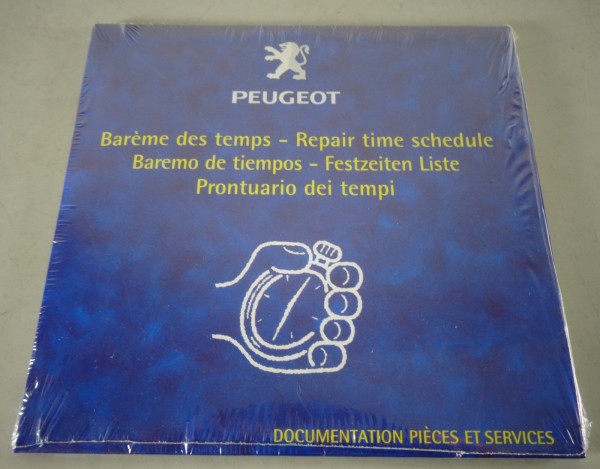 Werkstatthandbuch Richtzeiten CD Peugeot 106-806/607/Boxer/Expert/Partner 2000