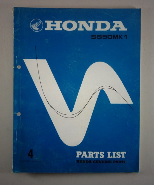 Parts List Honda SS 50 MK1 Stand 1977