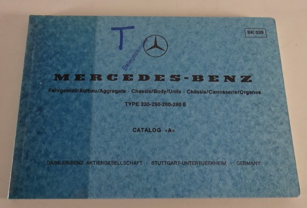 Bildkatalog Mercedes W114 / 8 230 / 250 / 280 / 280 E Stand 03/1975