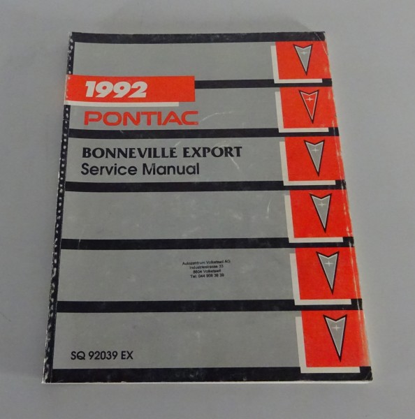 Electrical Diagnostic Manual / Service Manual Pontiac Bonneville Export '1992