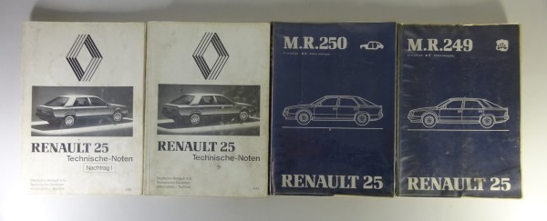 Werkstatthandbuch Renault R25 Mechanik + Karosserie Stand ab 1984 | 4 Bücher