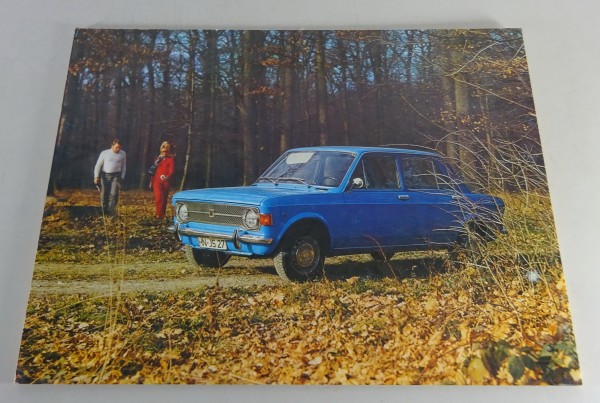 Showroom-Bild / Schauraumbild Fiat 128 im Wald - original